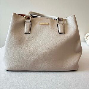 Aldo Cream Leather Tote Bag
